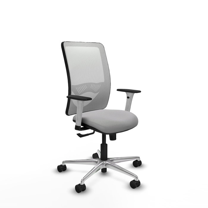 PIQUERAS Y CRESPO Silla de oficina Zulema con mecanismo Sincro, Gris claro y Blanco PIQUERAS Y CRESPO Silla de oficina Zulema con mecanismo Sincro, Gris claro y Blanco