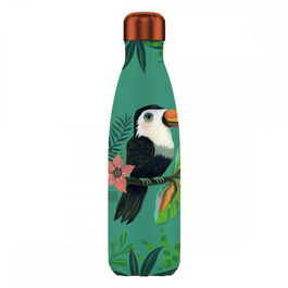 Enesco Allen Designs Botella Isotérmica de Acero Inoxidable de 500ml, 12-24h Frío/Calor, Diseño Tucán por Michelle Allen