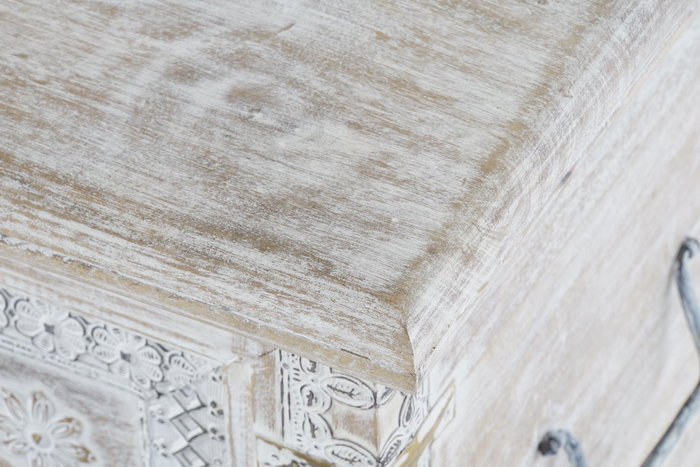 DKD Home Decor Arcon Indio Blanco Mango y Laton 40 x 45 x 88 cm