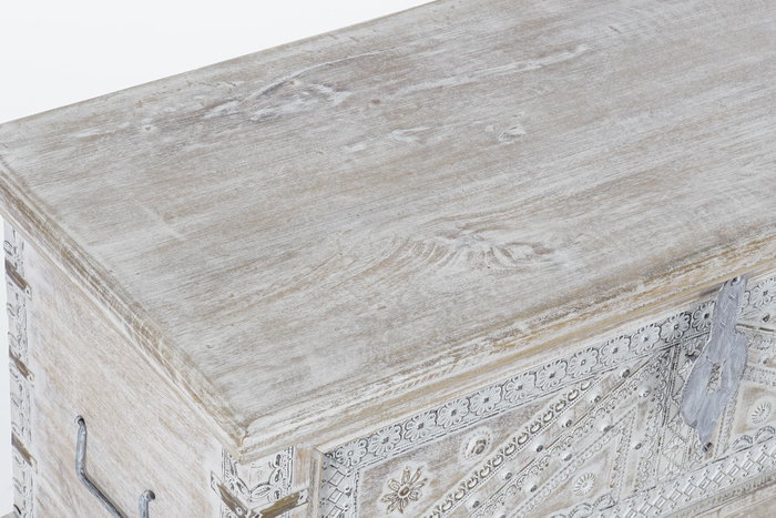 DKD Home Decor Arcon Indio Blanco Mango y Laton 40 x 45 x 88 cm