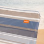 Aktive Silla plegable de playa alta 5 posiciones a rayas azules y grises