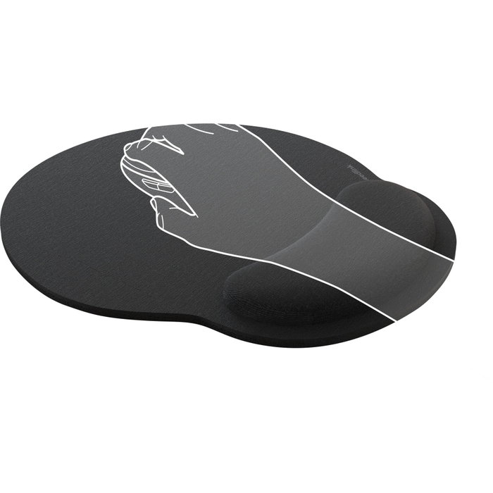 Speedlink VELLU Alfombrilla de ratón con espuma de memoria y descansa muñecas, Negro