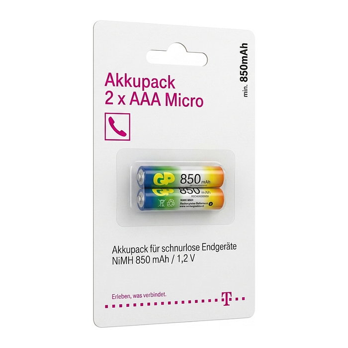 Telekom Paquete de Baterías AAA 1,2V 850mAh para Terminales Inalámbricos Telekom Paquete de Baterías AAA 1,2V 850mAh para Terminales Inalámbricos