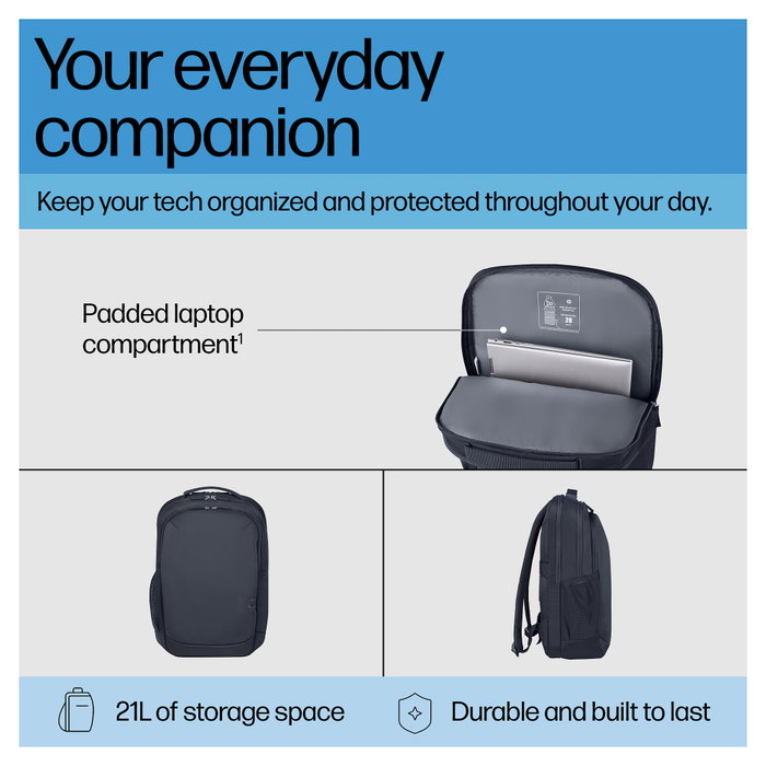HP Mochila Everyday Odyssey Gray para portátil de 16 pulgadas HP Mochila Everyday Odyssey Gray para portátil de 16 pulgadas