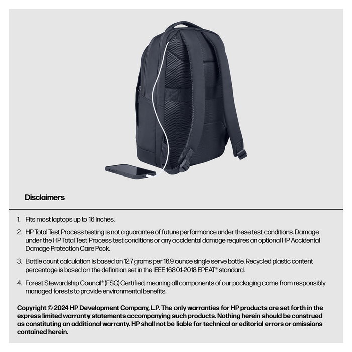 HP Mochila Everyday Odyssey Gray para portátil de 16 pulgadas HP Mochila Everyday Odyssey Gray para portátil de 16 pulgadas