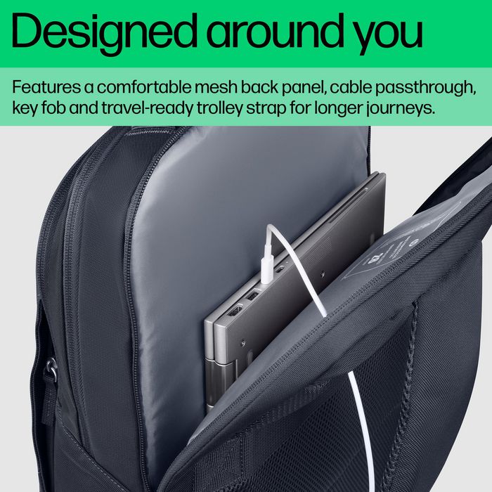 HP Everyday Mochila para Portátil de 16 Pulgadas con Múltiples Compartimentos, 21 L, Hecha con Materiales Reciclados, Panel Trasero de Malla, Resistente al Agua