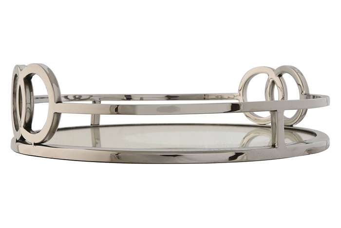 Bandeja Decoracion Moderno DKD Home Decor Plateado 28 x 7 x 28 cm