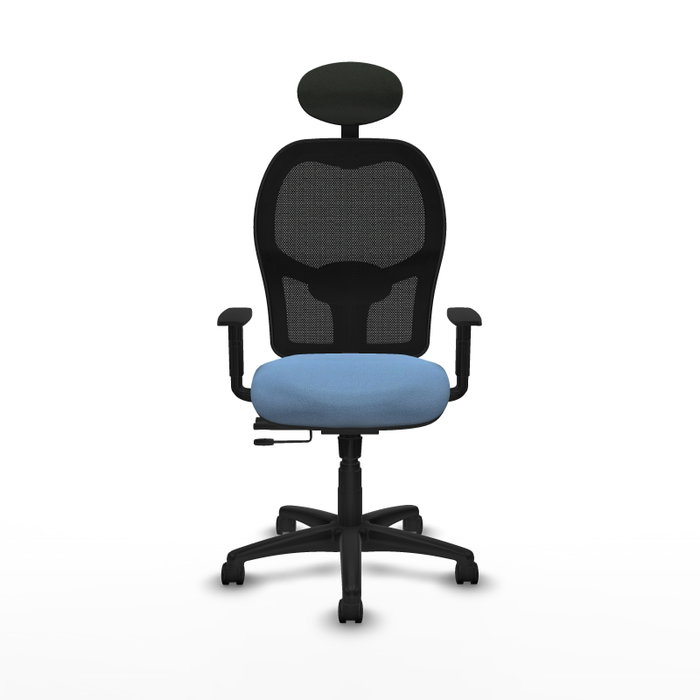 PIQUERAS Y CRESPO Silla de oficina Alocén Bali azul cielo con malla negra PIQUERAS Y CRESPO Silla de oficina Alocén Bali azul cielo con malla negra