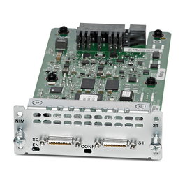 Cisco NIM-2T= NIM 2-Puertos Serie WAN, EIA-232/449/530/530A, V.35, X.21, 0.08 Gbit/s, para Serie 4400