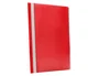Q-connect Carpeta Dossier Fastener Plástico DIN A4 Roja PVC Transparente Opaca