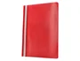 Q-connect Carpeta Dossier Fastener Plástico DIN A4 Roja PVC Transparente Opaca