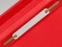 Q-connect Carpeta Dossier Fastener Plástico DIN A4 Roja PVC Transparente Opaca