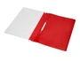 Q-connect Carpeta Dossier Fastener Plástico DIN A4 Roja PVC Transparente Opaca