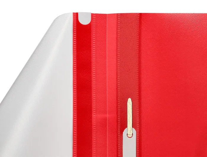 Q-connect Carpeta dossier con fástener plástico rojo DIN A4