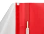 Q-connect Carpeta Dossier Fastener Plástico DIN A4 Roja PVC Transparente Opaca