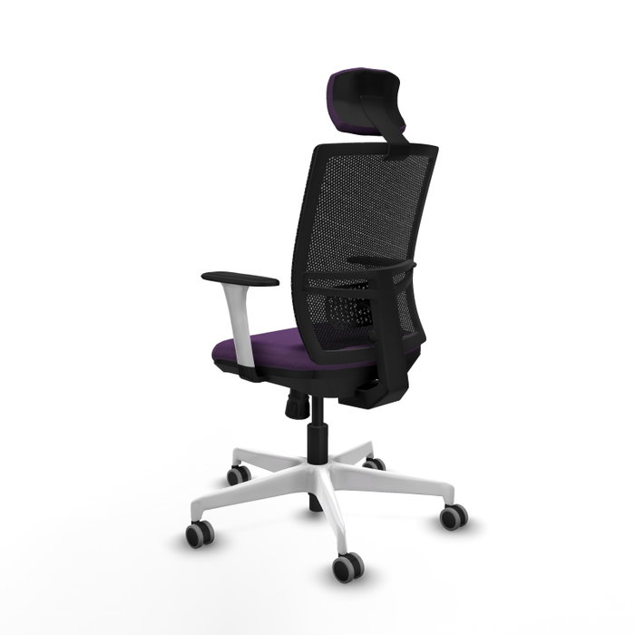 PIQUERAS Y CRESPO Silla de oficina Yunquera Morada con Mecanismo Sincro