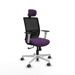 PIQUERAS Y CRESPO Silla de oficina Yunquera Morada con Mecanismo Sincro