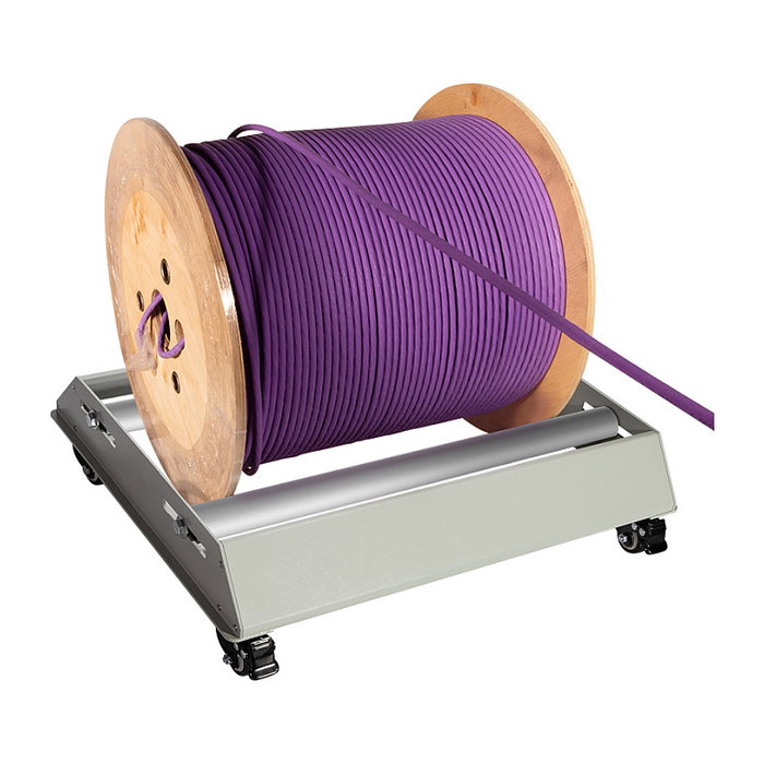 LogiLink Carrete de cable con ruedas de maniobra y freno