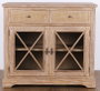 DKD Home Decor Aparador de Madera de Bayur y Ratán