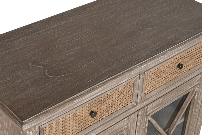 DKD Home Decor Aparador de Madera de Bayur y Ratán DKD Home Decor Aparador de Madera de Bayur y Ratán