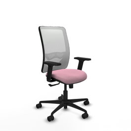 PIQUERAS Y CRESPO Silla de oficina Zulema Rosa y Blanco
