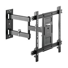 LogiLink BP0112 Soporte de TV para Pared Ajustable, Inclinable, Giratorio, para Pantallas de 32 a 70 Pulgadas, Peso Máx. 50 kg, VESA 200x100 a 400x400 mm, Negro