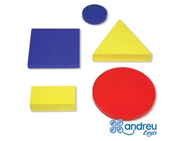 Ambitoys Juego de figuras geométricas de madera 48 piezas