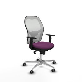 PIQUERAS Y CRESPO Silla de oficina Jorquera con mecanismo Sincro, Morado y Blanco