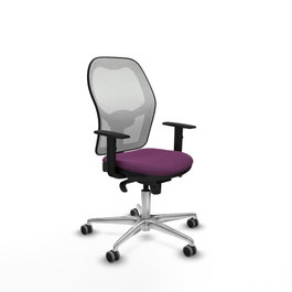 PIQUERAS Y CRESPO Silla de oficina Jorquera con mecanismo Sincro, Morado y Blanco