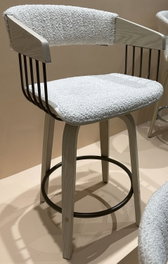 DKD Home Decor Taburete Blanco 47.5 x 94.5 x 51.5 cm Madera Poliester