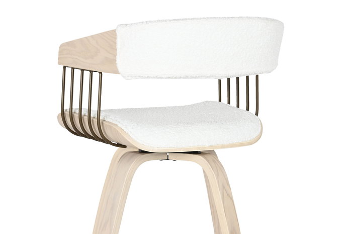 DKD Home Decor Taburete Blanco 47.5 x 94.5 x 51.5 cm Madera Poliester