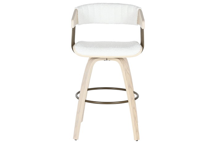 DKD Home Decor Taburete Blanco 47.5 x 94.5 x 51.5 cm Madera Poliester