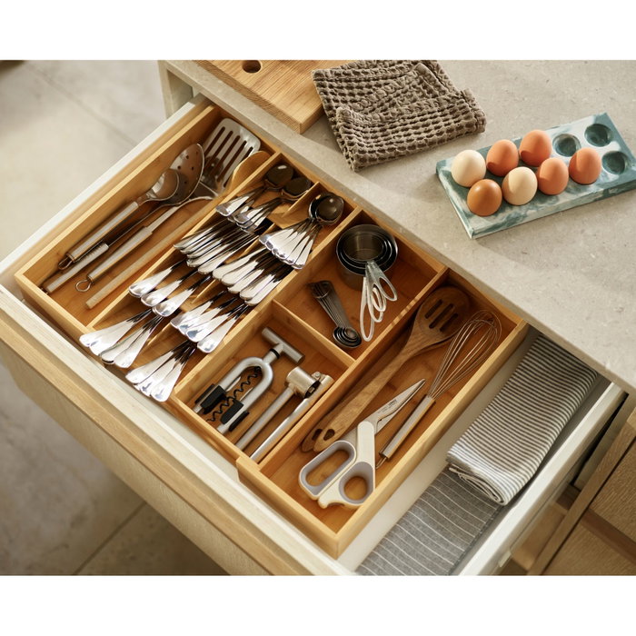Joseph Joseph DrawerStore Organizador de Bambú para Cubiertos y Utensilios
