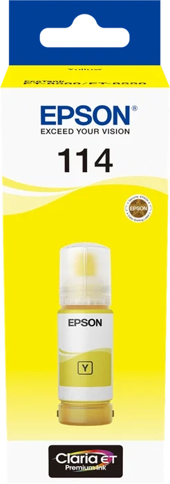Epson Botella de Tinta T114 Amarilla 70 ml para EcoTank ET-8500/ET-8550