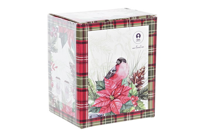 DKD Home Decor Set de 2 Tazas de Cristal y Porcelana 300 ml Surtidas