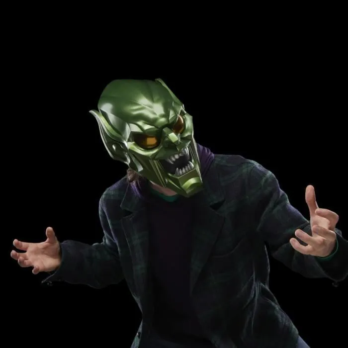 Casco premium del Duende Verde, artículo de cosplay coleccionable para adultos, serie Marvel Legends, Spider-Man: Sin camino a casa