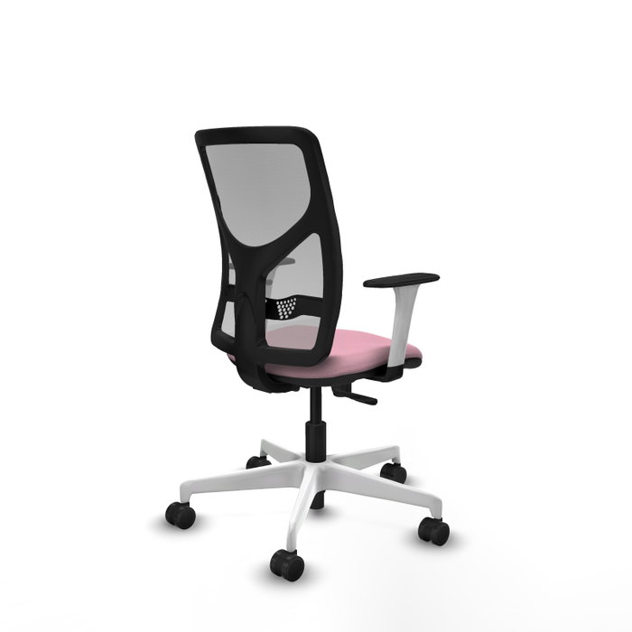 PIQUERAS Y CRESPO Silla de oficina Motilla con mecanismo Sincro, Rosa y Gris