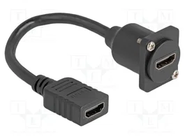 DeLOCK Cable HDMI hembra a hembra 20 cm negro