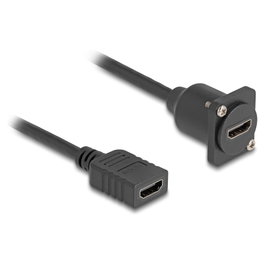 DeLOCK Cable HDMI hembra a hembra negro 20 cm