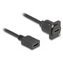 DeLOCK Cable HDMI hembra a hembra negro 20 cm