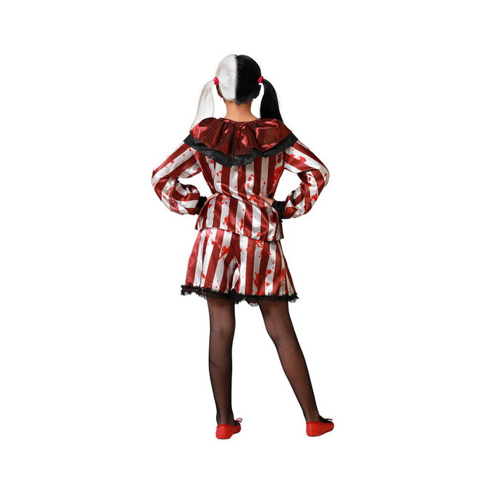 Disfraz de Payasa Camiseta Roja y Pantalón para Niña 5-6 Años Halloween Disfraz de Payasa Camiseta Roja y Pantalón para Niña 5-6 Años Halloween