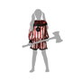 Disfraz de Payasa Camiseta Roja y Pantalón para Niña 5-6 Años Halloween