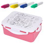 Cook Concept Fiambrera Infantil para Colorear con 4 Rotuladores (Modelos Unicornios y Dinosaurios)