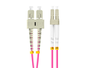 Lanberg Cable Fibra Óptica Multimodo LC/SC OM4 Violeta 1m