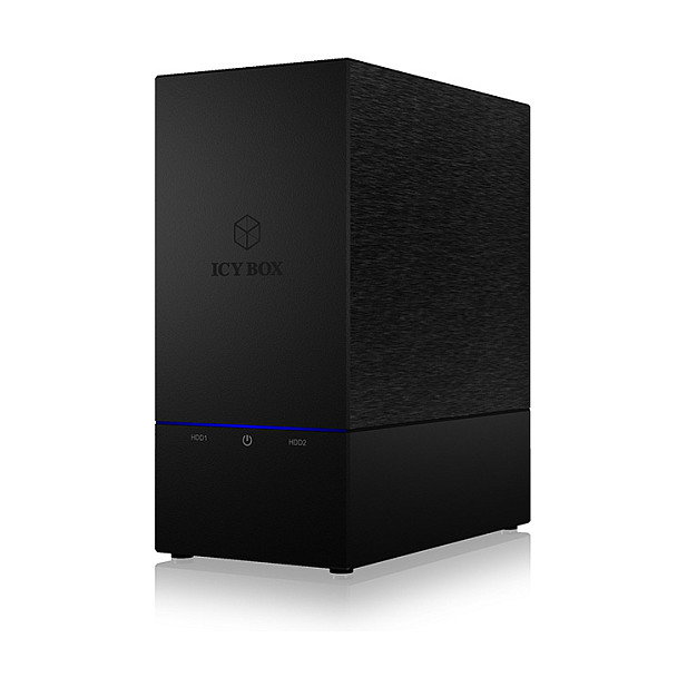 ICY BOX IB-RD3621U3 Carcasa Disco Duro SSD 2x 3.5" SATA a USB 3.0 RAID 0/1/LARGE/SINGLE Negro