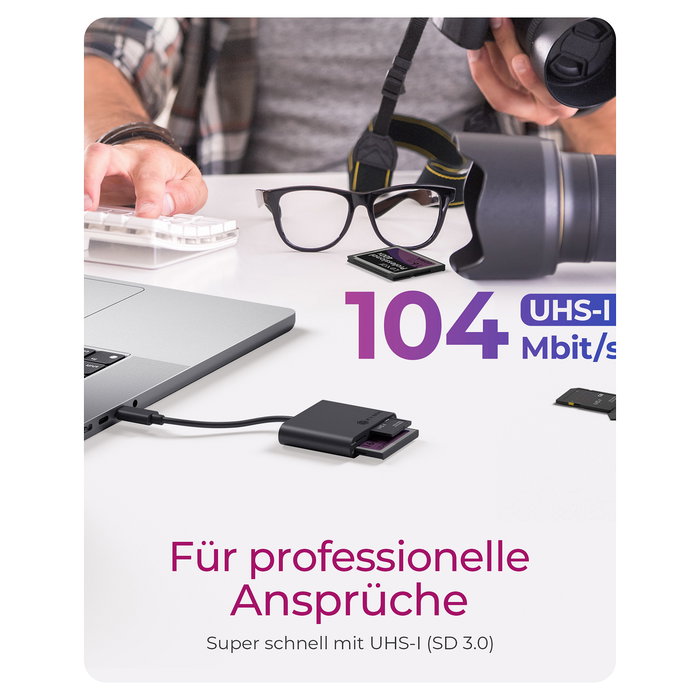 ICY BOX Adapter Externo Multi Lector de Tarjetas USB 3.0 Type-C para PC y Laptop - Retail