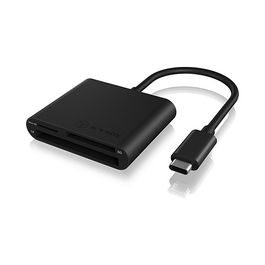 ICY BOX Adapter Externo Multi Lector de Tarjetas USB 3.0 Type-C para PC y Laptop - Retail