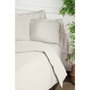 Aucune Juego de Cama Blanco 100% Algodón Reforzado con Funda Nórdica y 2 Fundas de Almohada