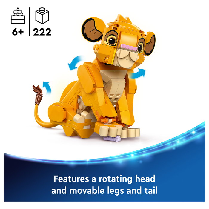 Lego Disney El Rey León: Simba Cachorro, 222 piezas