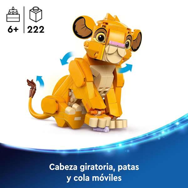 Lego Disney El Rey León: Simba Cachorro, 222 piezas